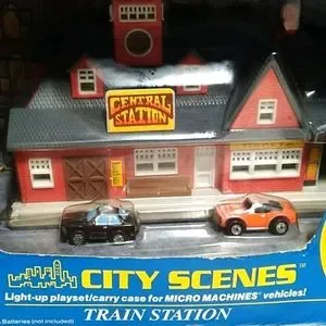 Lot Micro Machines Vintage Galoob 1990 - En Vrac Avec Rails, Station Microcity
